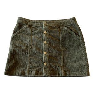 Wild Fable (Target) | Forest Green Corduroy A Line Skirt